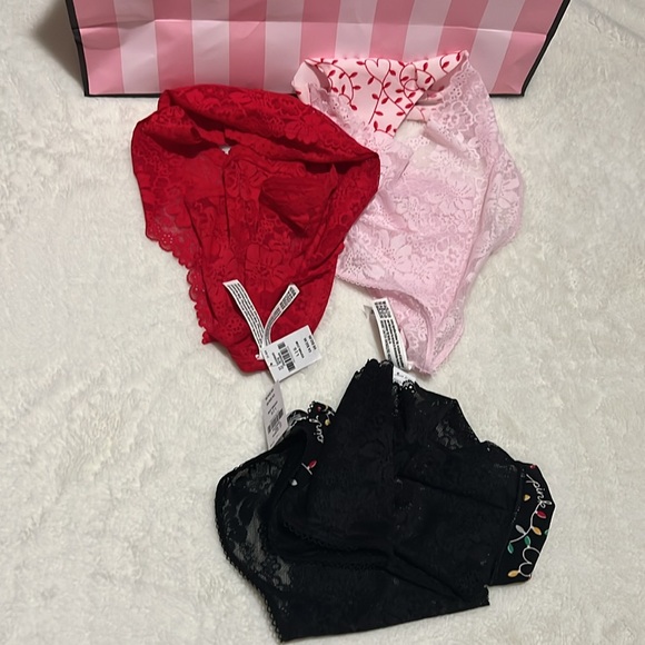 NWT Victoria’s Secret Pink Bundle of 3 Underwear Size L - Picture 8 of 9
